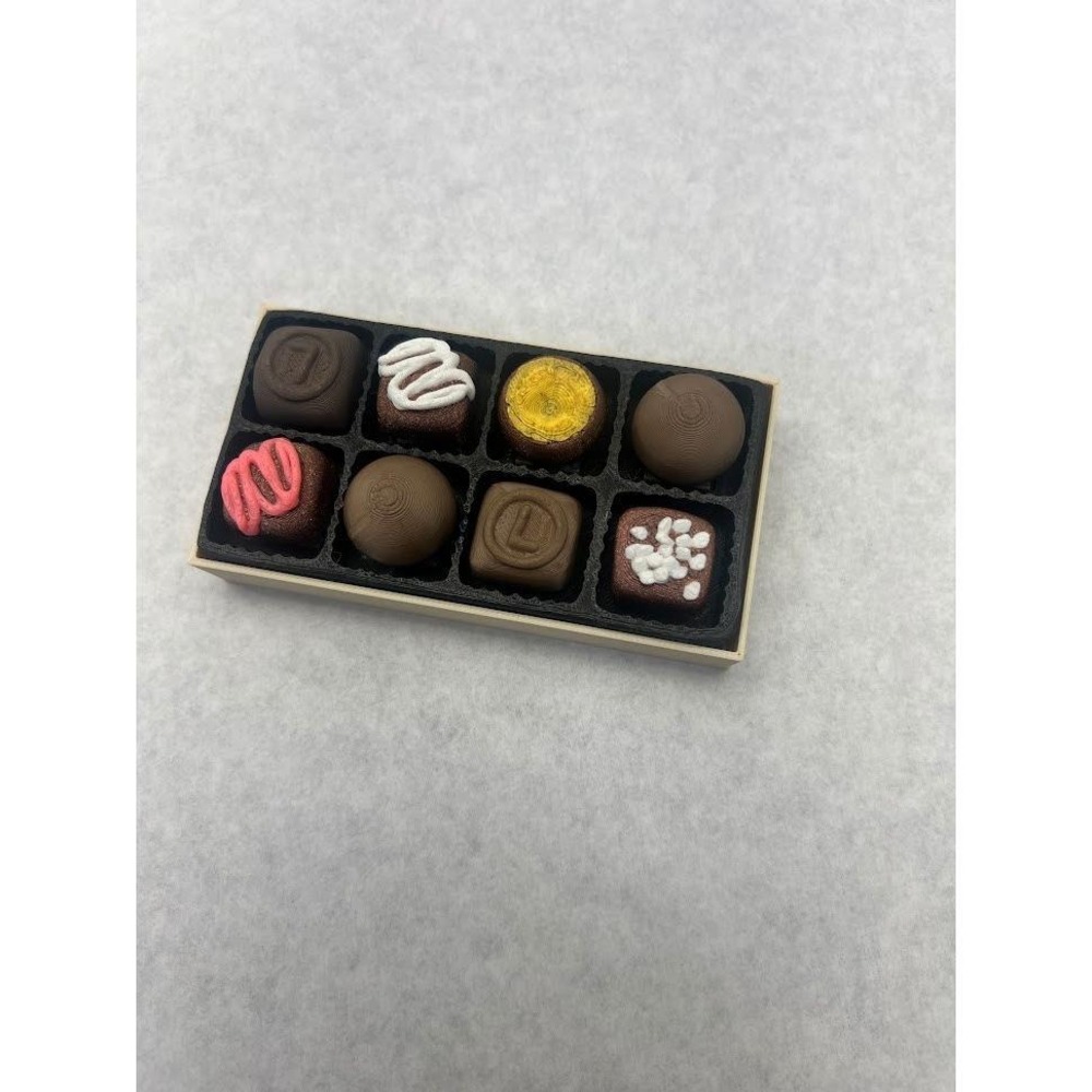 LUDO Chocolate Clickers Box of Chocolates Fidget Toy Sensory Clicker Set Brown